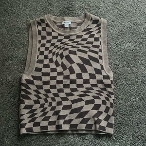 Garage Brown Stretchy Sweater Tank